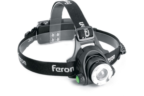 Купить Налобный фонарь FERON ZOOM с аккумулятором TH2305 5W 2x18650 IP44 пластик-алюминий фото №1