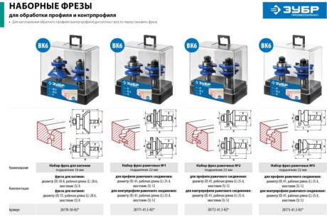 Купить Набор фрез 28770-50-Н2 для вагонки 50х30мм Зубр фото №8