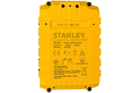 Купить Аккумулятор STANLEY 18В 2Ач Li-Ion  SB20D-RU фото №2