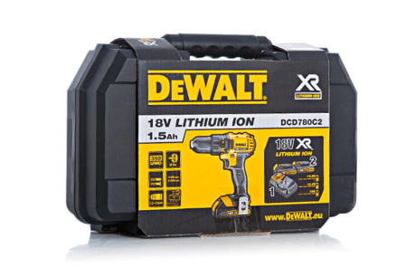 Купить Дрель-шуруповерт аккумуляторная DeWalt DCD780C2  18 В Li-ion 2х1.5 Ач фото №2